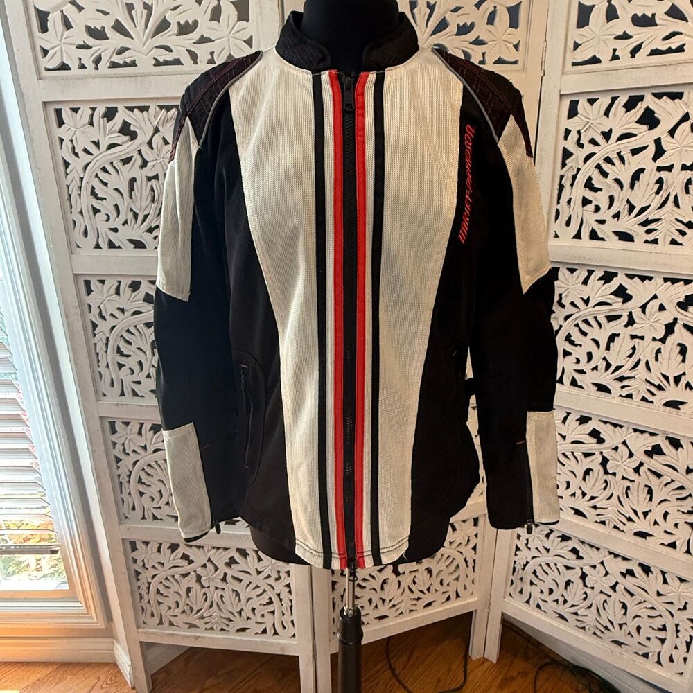 Harley-Davidson Motorcycle Jacket Size Large Woman Mesh Riding Jacket  V good/ex